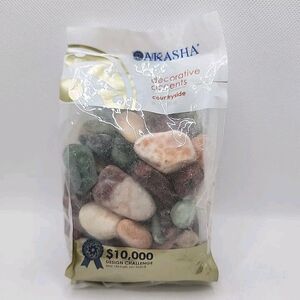 Akasha Decorative Accent Stones Countryside Color Blend Pink Brown Green Gray